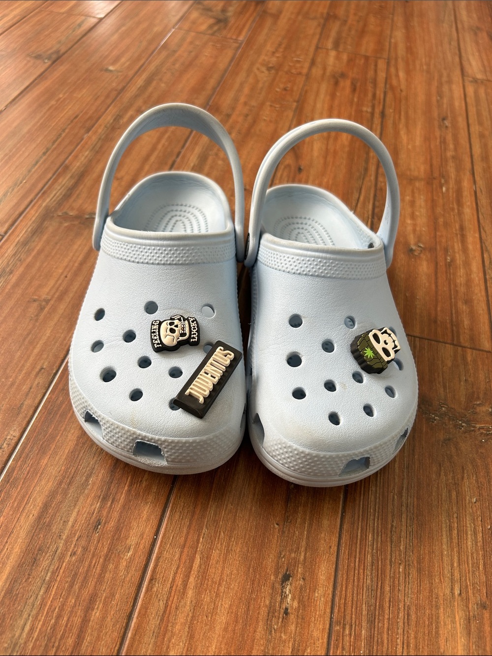 CROCS Kids Light Blue Slip-On Clogs with Back Strap
